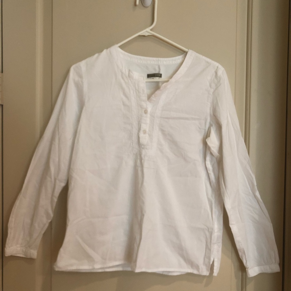 Jcrew long sleeve white blouse